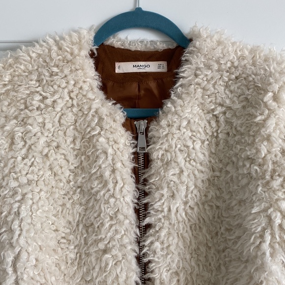 Mango Shearling Short Zipper Jacket - Picture 3 of 5